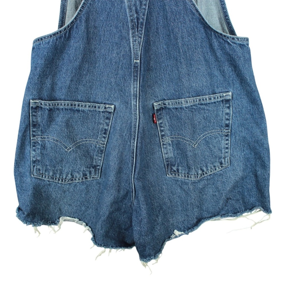 Levi’s Vintage Shortalls Denim Bib Overalls Two Horse Brand Women Size S Blue - Picture 5 of 13